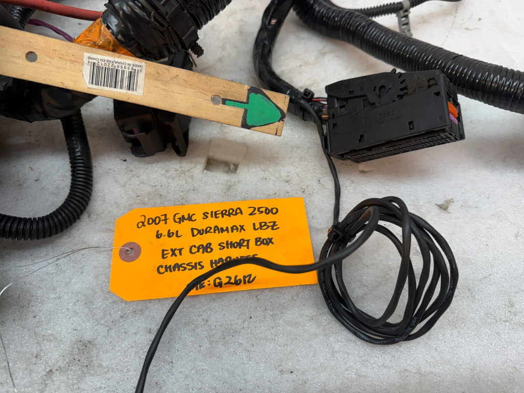 06 07 Chevrolet GMC 2500HD 3500 4wd EXT CAB SHORT BOX CHASSIS WIRING HARNESS
