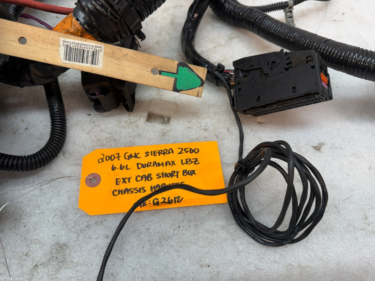 06 07 Chevrolet GMC 2500HD 3500 4wd EXT CAB SHORT BOX CHASSIS WIRING HARNESS