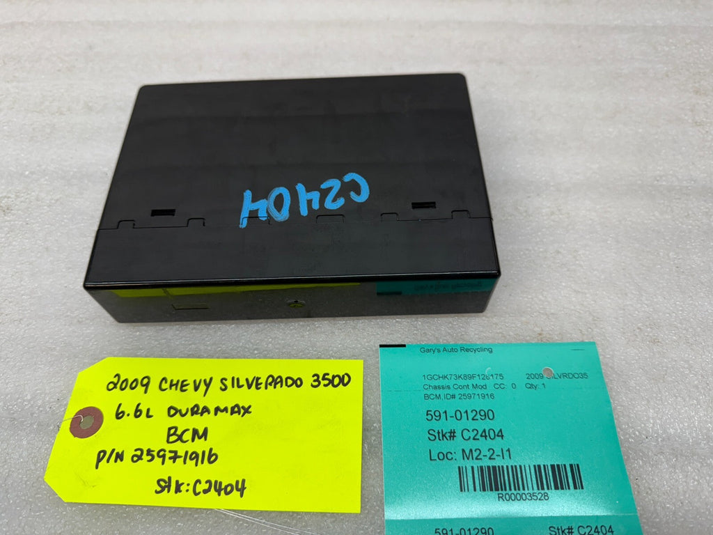 08 09 10 Chevrolet GMC DURAMAX LMM 6.6 BCM BODY CONTROL MODULE 25971916