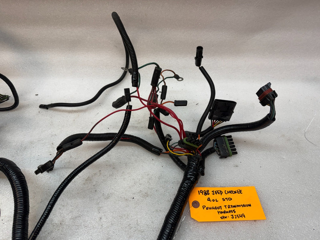87-90 JEEP CHEROKEE XJ 4.0  UNDERHOOD 5 SP TRANSMISSION BODY WIRING HARNESS LOOM