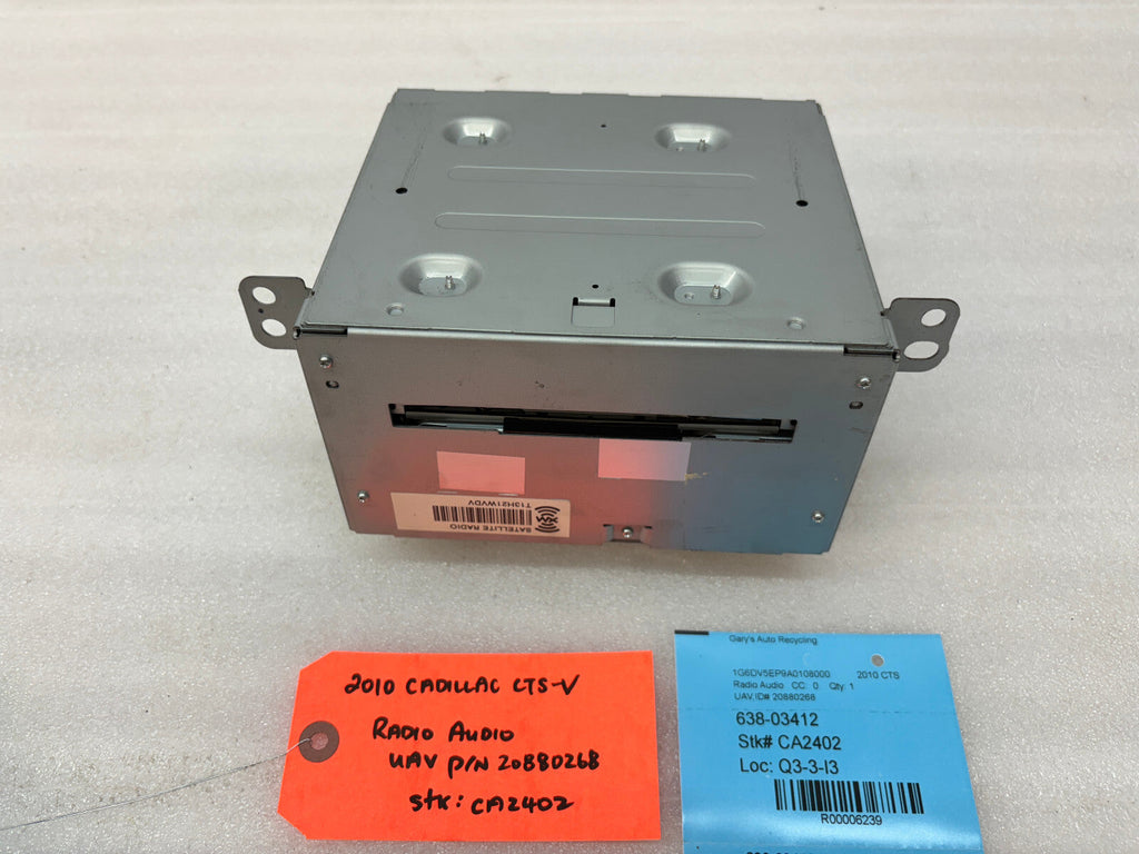 10 CADILLAC CTS-V CTSV OEM CD RADIO STEREO HEAD UNIT 20880268 08-11