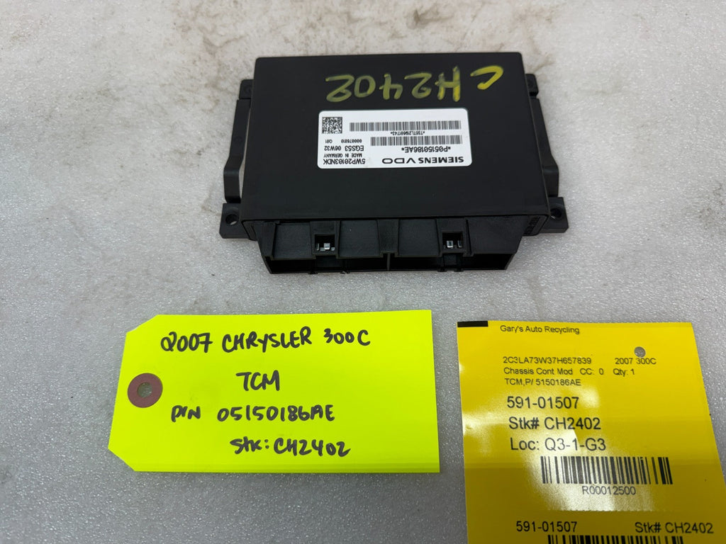 05 06 07 CHRYSLER 300 SRT8 SRT-8 TRANSMISSION CONTROL MODULE TCM TCU 05150186AE