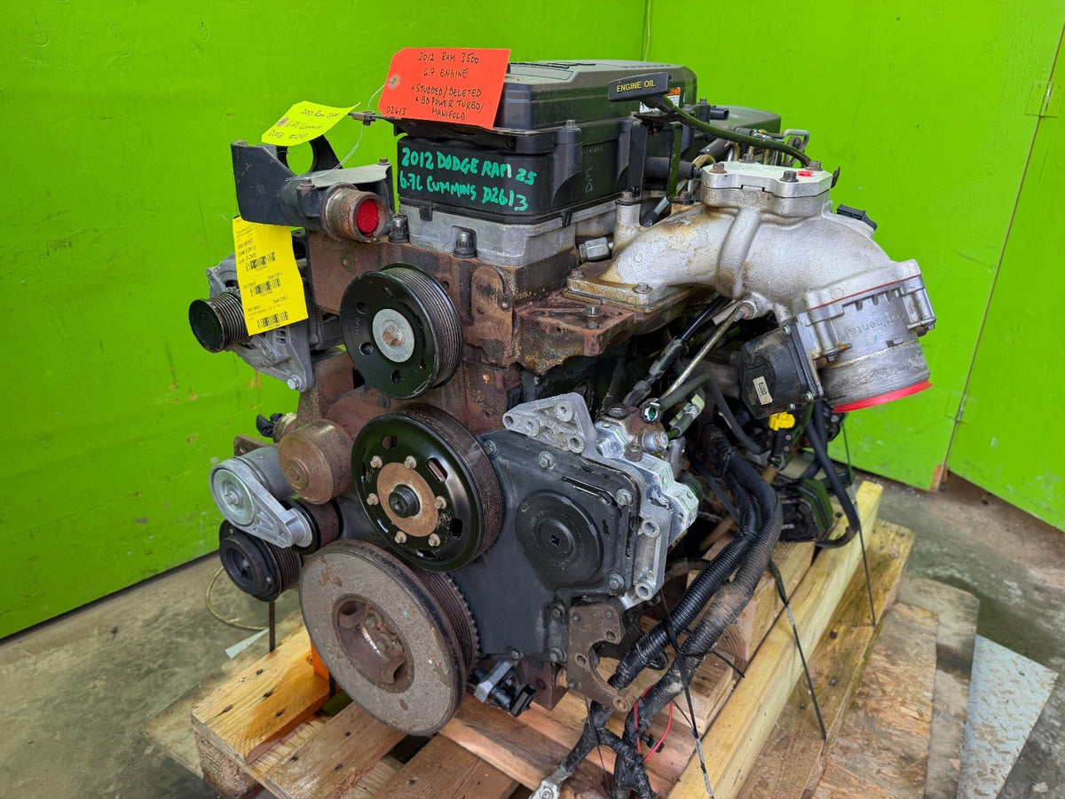 10 11 12 DODGE RAM 2500 3500 6.7 CUMMINS BD TURBO DIESEL ENGINE MOTOR  STUDDED