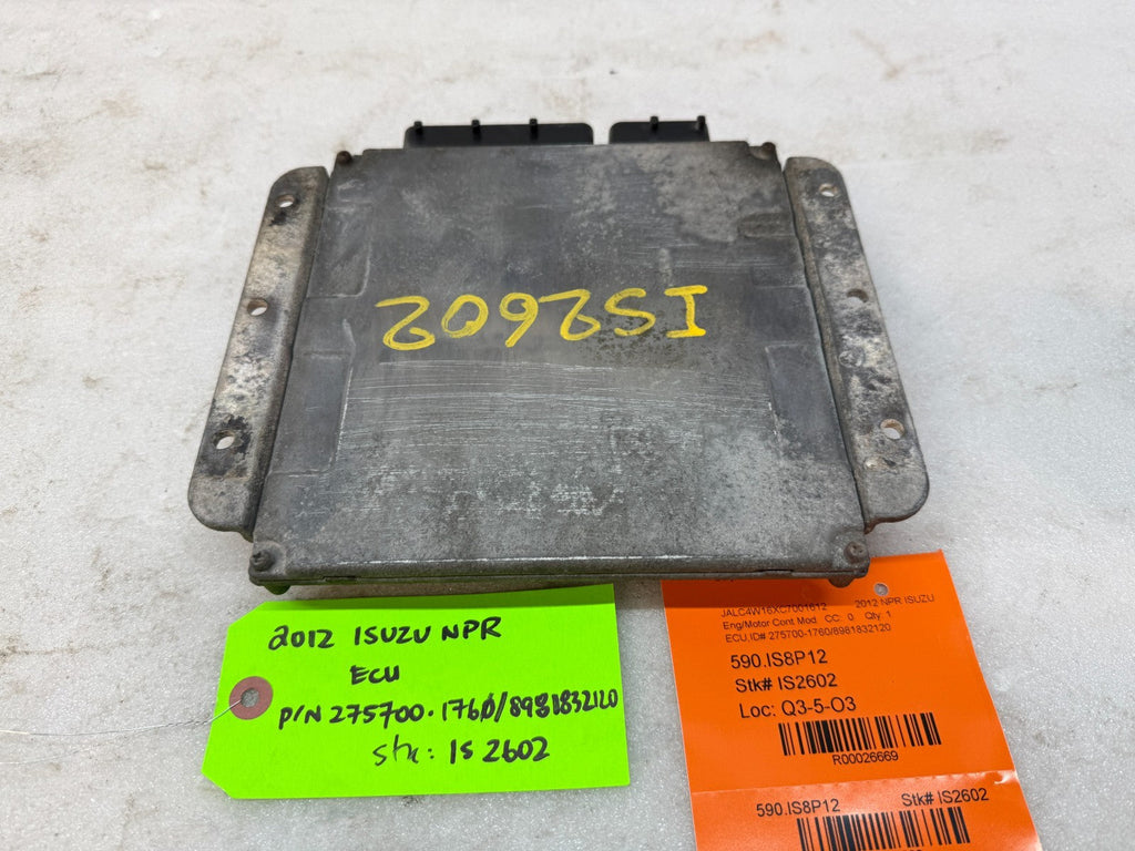 12 ISUZU NRR NPR NQR 5.2 4HK1 ECU ECM COMPUTER MODULE 275700-1760 8981832120