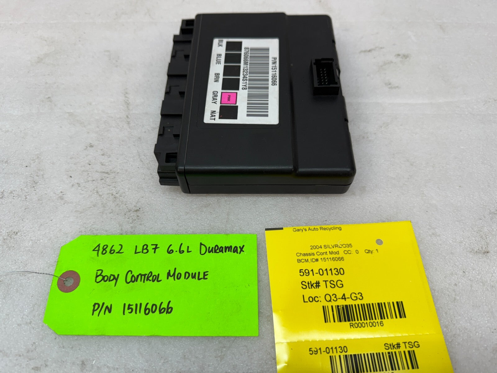 01-05 Chevrolet GMC 2500HD 3500HD 6.6 DURAMAX BODY CONTROL MODULE BCM 15116066