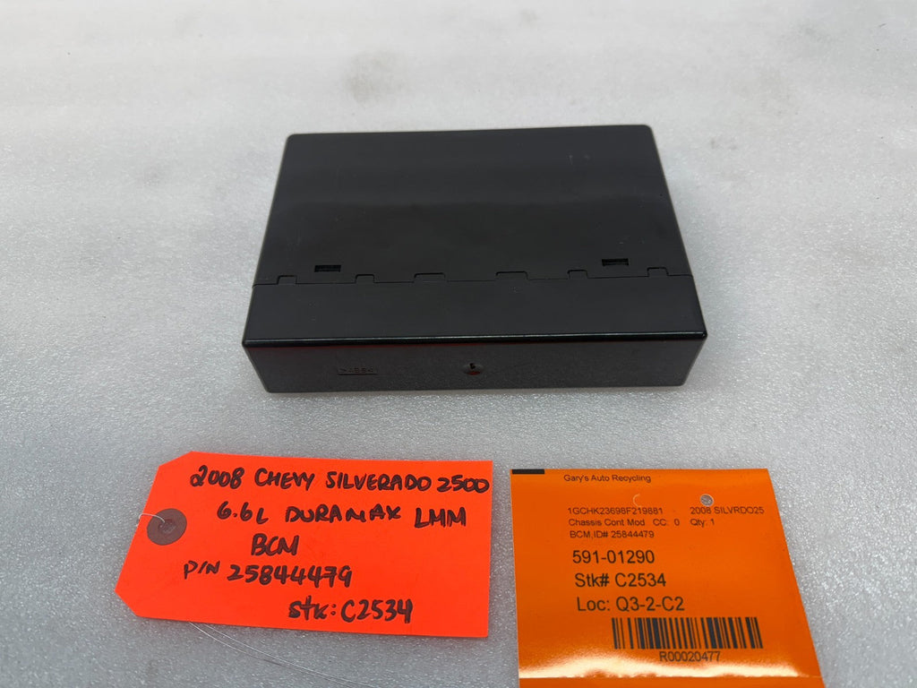 08 09 10 Chevrolet GMC DURAMAX LMM 6.6 BCM BODY CONTROL MODULE 25844479