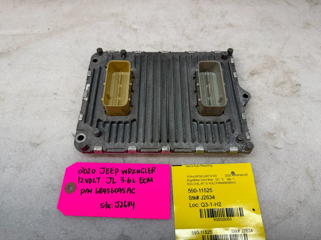 20 JEEP WRANGLER JL JT 3.6 ENGINE COMPUTER ECU ECM P68456095AC 18-23