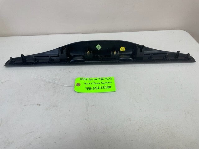 02 PORSCHE 996TT 996 POWER HOOD & TRUNK RELEASE SWITCH AND TRIM 01-05 69K!!