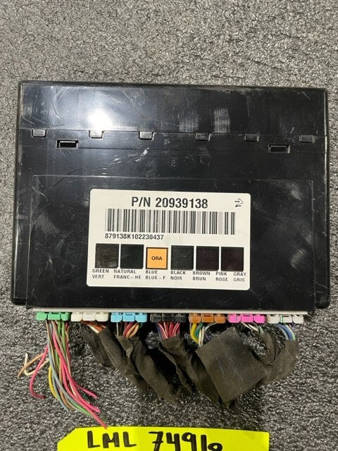 11-14 Chevrolet GMC 2500HD DURAMAX 6.6 LML BCM BODY CONTROL MODULE 20939138
