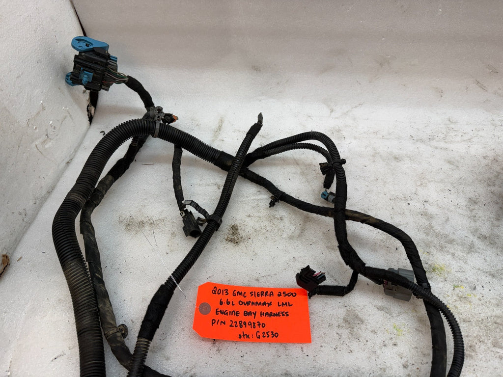 13 GMC SIERRA CHEVROLET SILVERADO 3500HD DURAMAX 6.6 LML ENGINE WIRING HARNESS