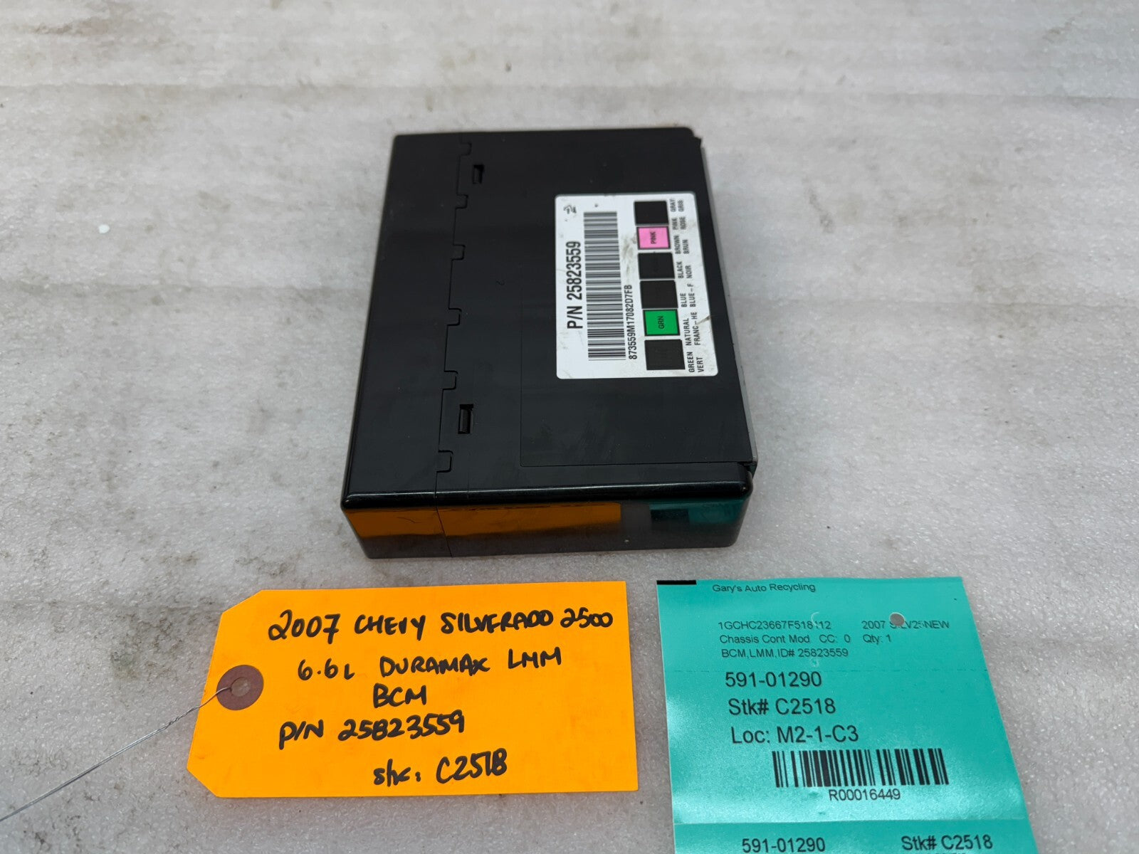08 09 10 Chevrolet GMC DURAMAX LMM 6.6 BCM BODY CONTROL MODULE 25823559