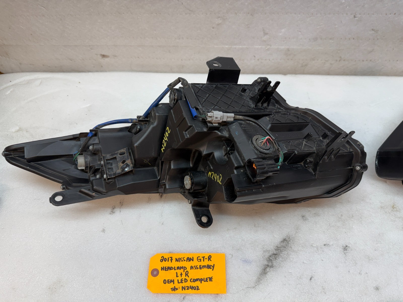 17 NISSAN GTR R35 OEM VR38 LEFT RIGHT XENON LED HEADLIGHTS HEADLAMP 15-20