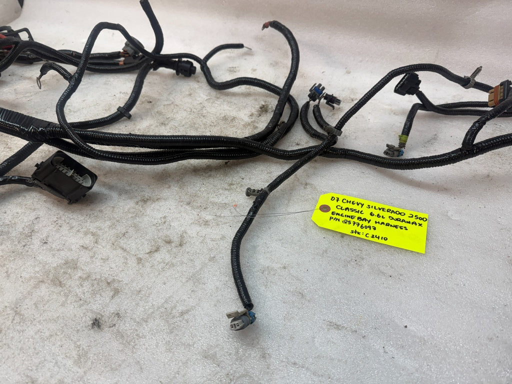 06 07 GMC CHEVROLET 2500HD DURAMAX 6.6 LBZ ENGINE BAY MOTOR WIRING HARNESS LOOM