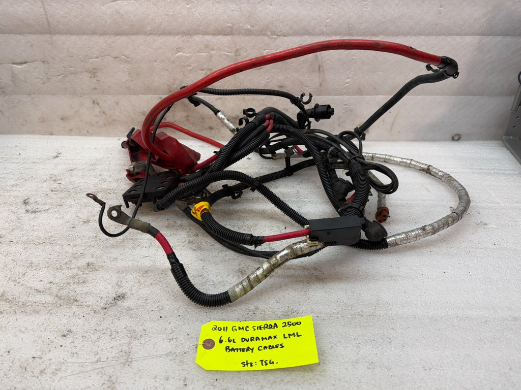 11-14 GMC CHEVROLET SILVERADO 2500HD 3500HD 6.6 LML OEM POSITIVE BATTERY CABLES