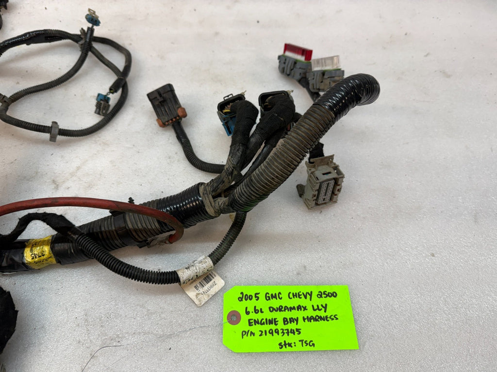 05 Chevrolet GMC 2500HD 3500HD DURAMAX 6.6 LLY DIESEL ENGINE WIRING LOOM HARNESS