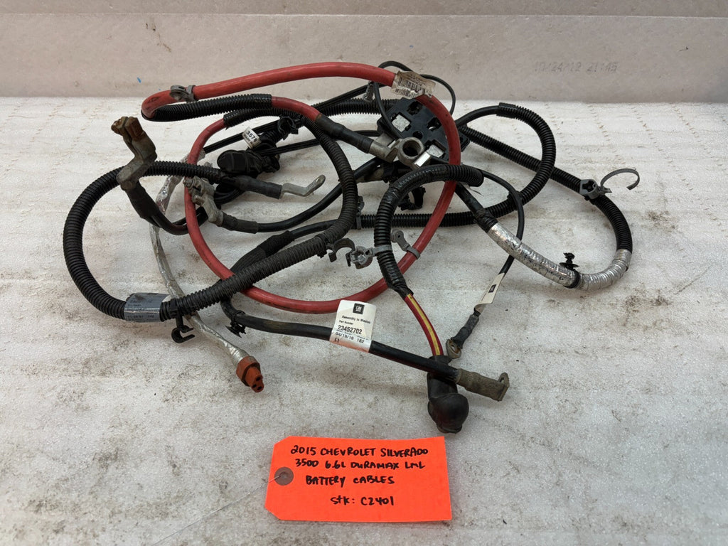 11-16 GMC CHEVROLET SILVERADO 2500HD 3500HD 6.6 LML OEM BATTERY CABLES