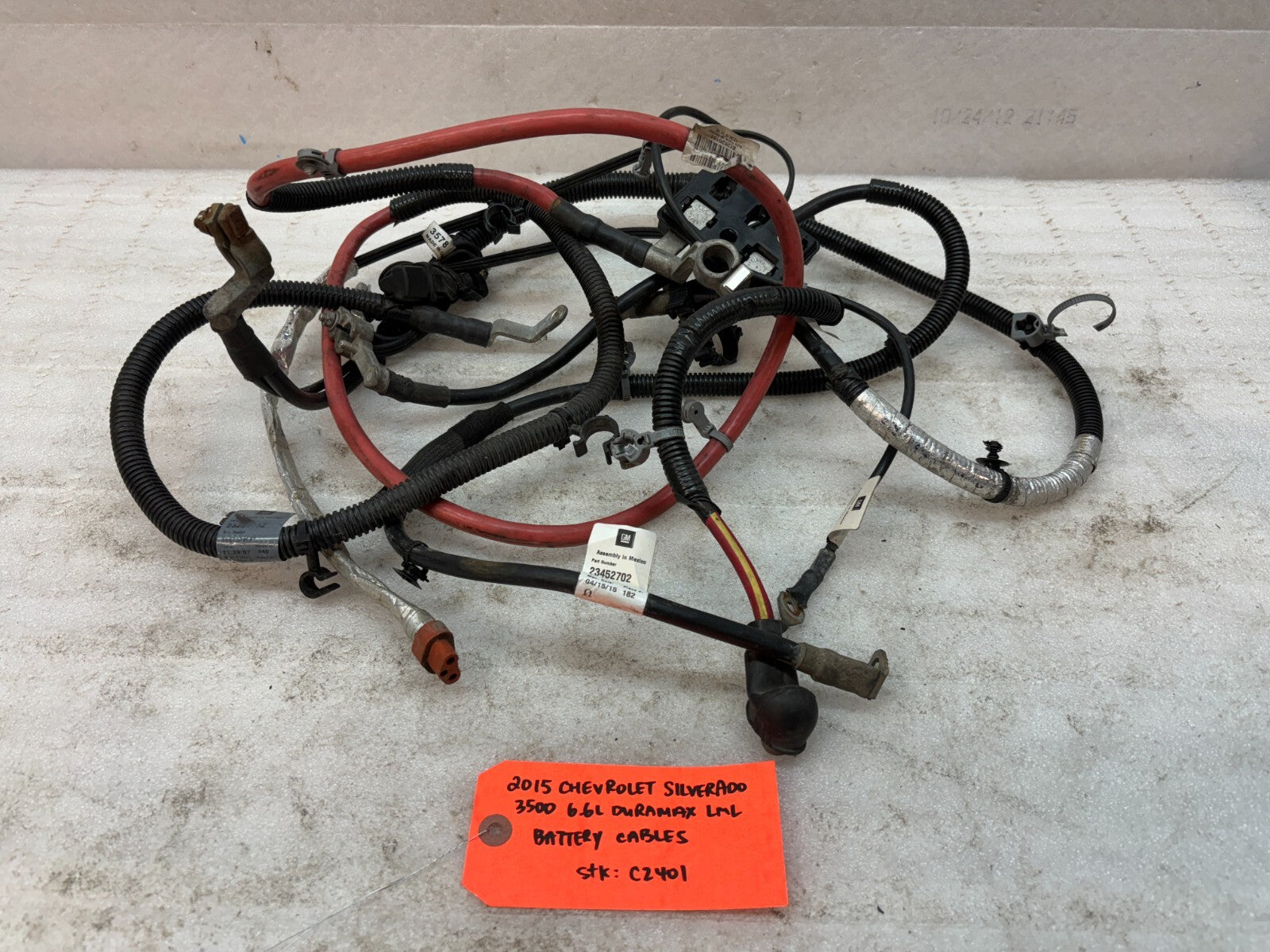 11-16 GMC CHEVROLET SILVERADO 2500HD 3500HD 6.6 LML OEM BATTERY CABLES