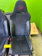 11 Subaru Impreza STi HATCHBACK FRONT REAR SEATS BLACK ALCANTARA 08-14