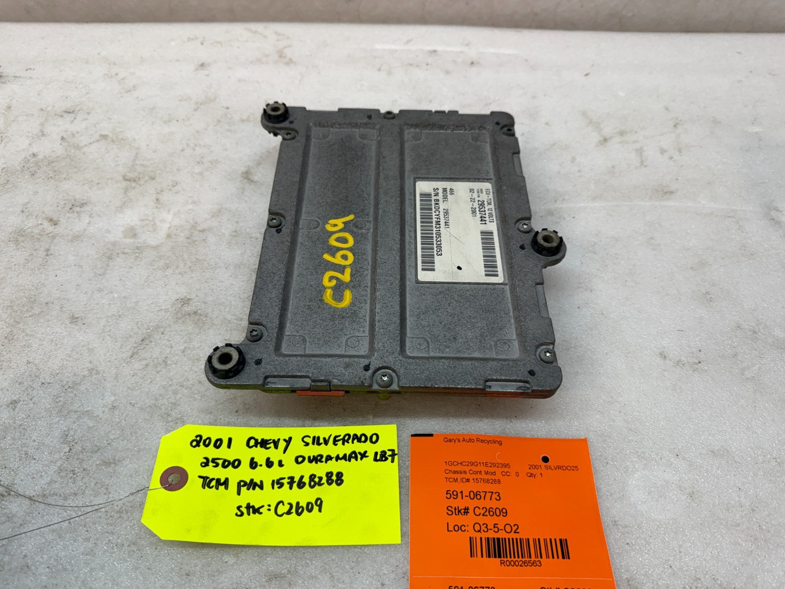 01 Chevrolet GMC SILVERADO 6.6 TCM TCU TRANSMISSION COMPUTER ALLISON 29537441