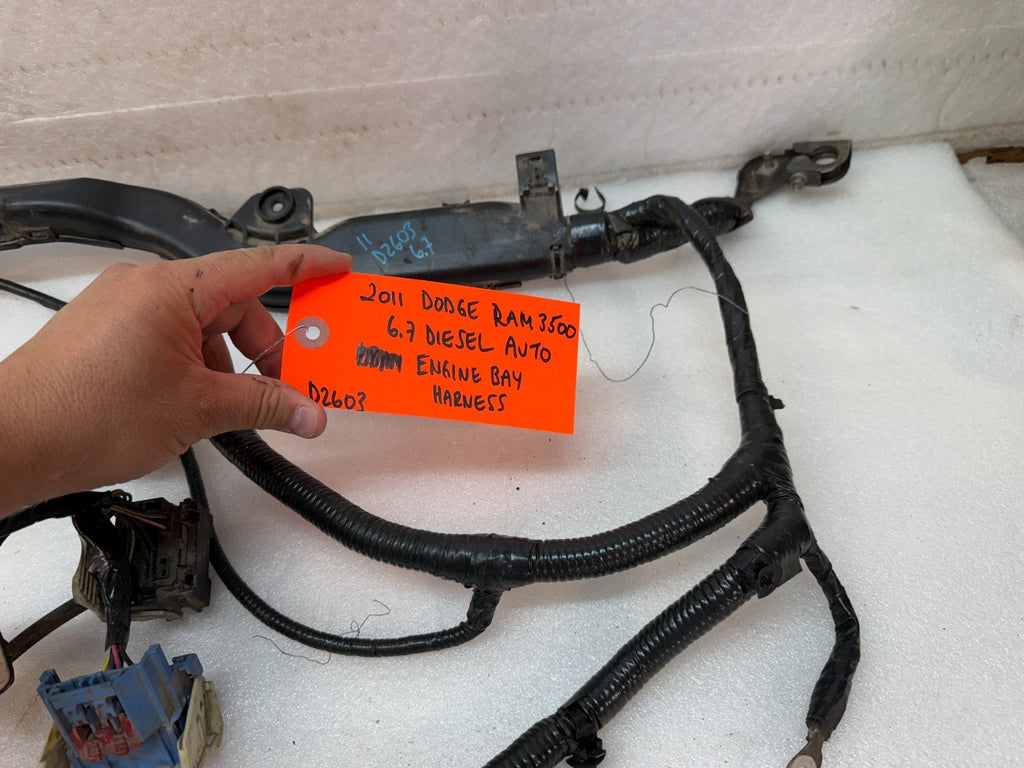 10 11 12 DODGE RAM 2500 3500 6.7 ENGINE BAY FIREWALL WIRING HARNESS P68084504AD