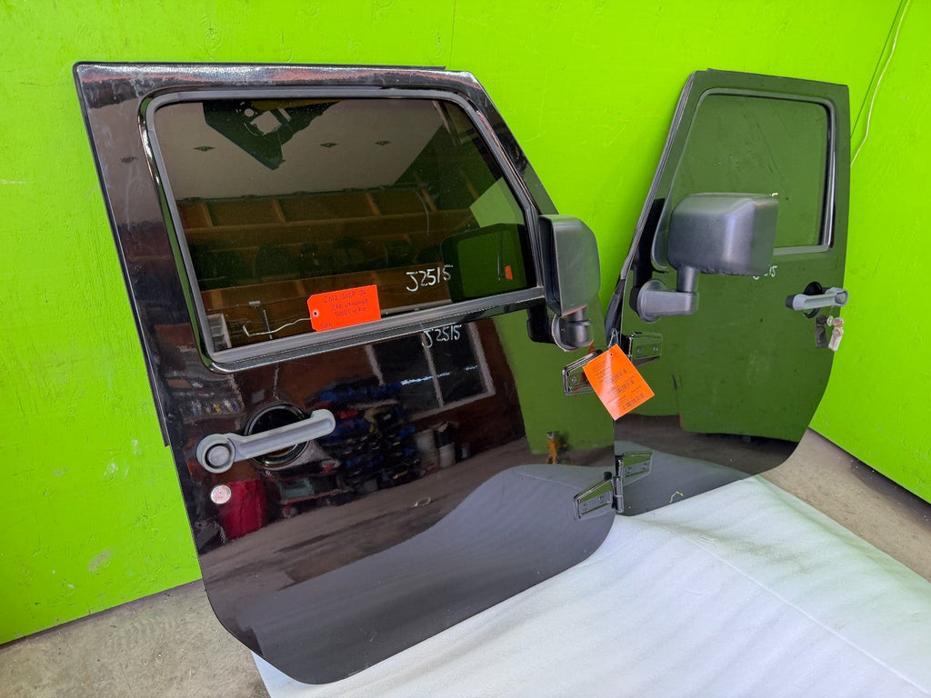 07-18 JEEP WRANGLER JK OEM FULL HARD DOORS BLACK WITH DOOR PANELS MIRROR KEY