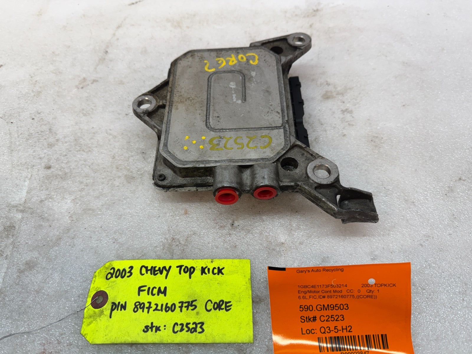 03 Chevrolet GMC LB7 6.6 DURAMAX FICM FUEL INJECTION CONTROL MODULE 8972160775