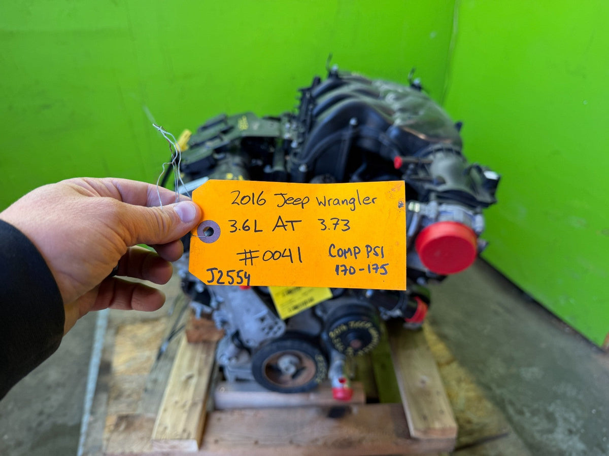 16 JEEP WRANGLER JK 3.6 COMPLETE ENGINE MOTOR ASSEMBLY 14-18