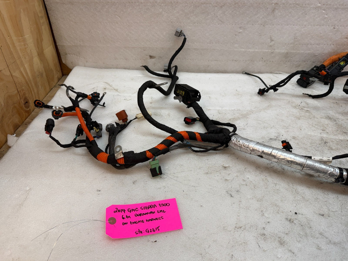 14 GMC SIERRA CHEVROLET SILVERADO 3500HD DURAMAX 6.6 LML ENGINE WIRING HARNESS