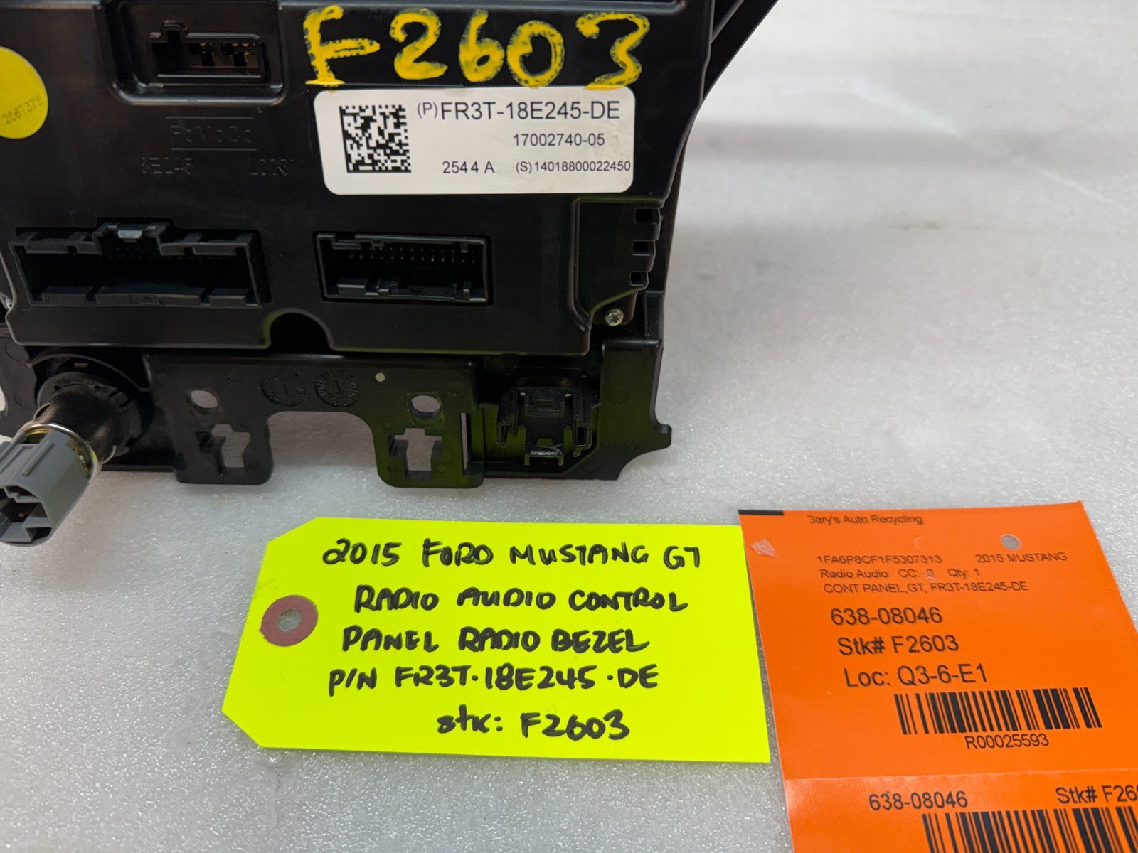 15 FORD MUSTANG GT SYNC 3 8" RADIO STEREO NAVIGATION TRIM BEZEL HEATER CONTROL