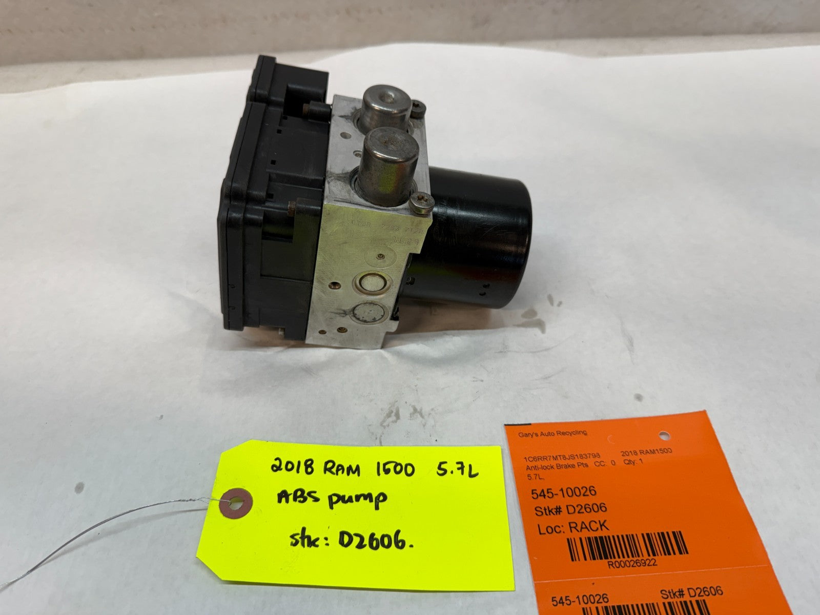18 DODGE RAM SPORT 1500 5.7 ABS ANTI LOCK BRAKE PUMP CONTROL MODULE 63k