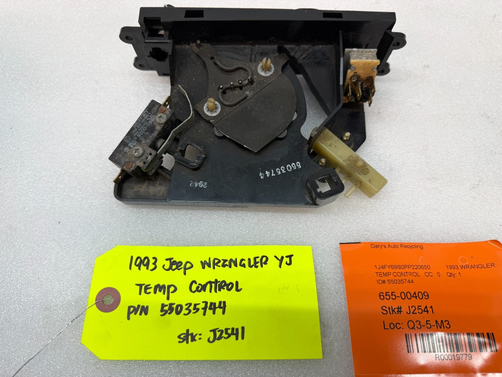 87-95 JEEP WRANGLER YJ HEATER FAN CONTROL UNIT 55035744