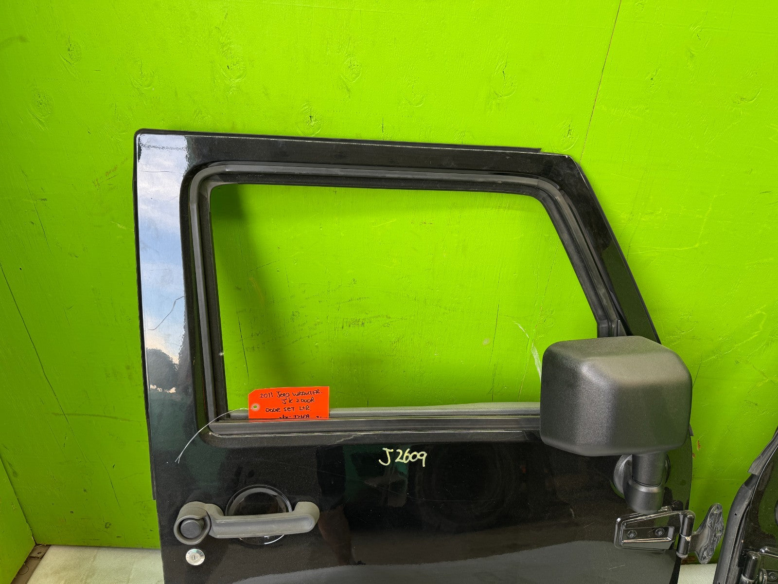 07-18 JEEP WRANGLER JK OEM FULL HARD DOORS BLACK WITH DOOR PANELS MIRROR PX8
