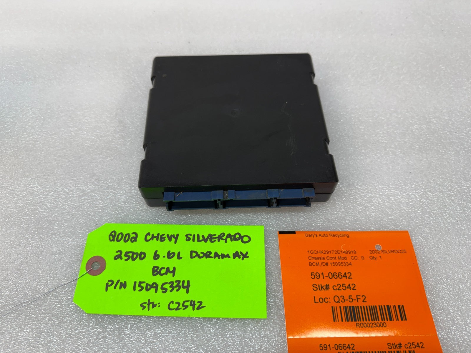 01 02 Chevrolet GMC DURAMAX LB7 6.6 BODY CONTROL MODULE BCM 15095334