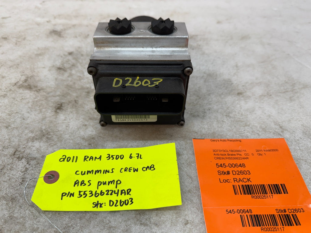 10 11 12 DODGE RAM 2500 3500 6.7 OEM ABS ANTI LOCK BRAKE PUMP MODULE 55366224AR