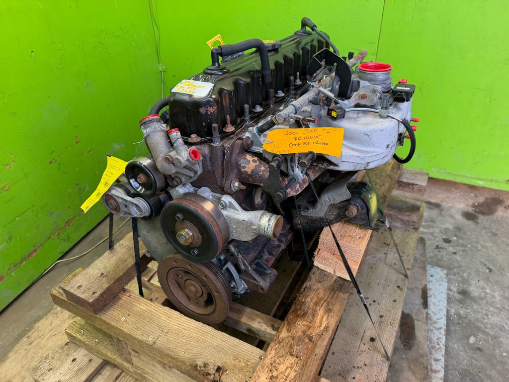02 JEEP WRANGLER TJ 4.0 COMPLETE ENGINE MOTOR ASSEMBLY 97-02