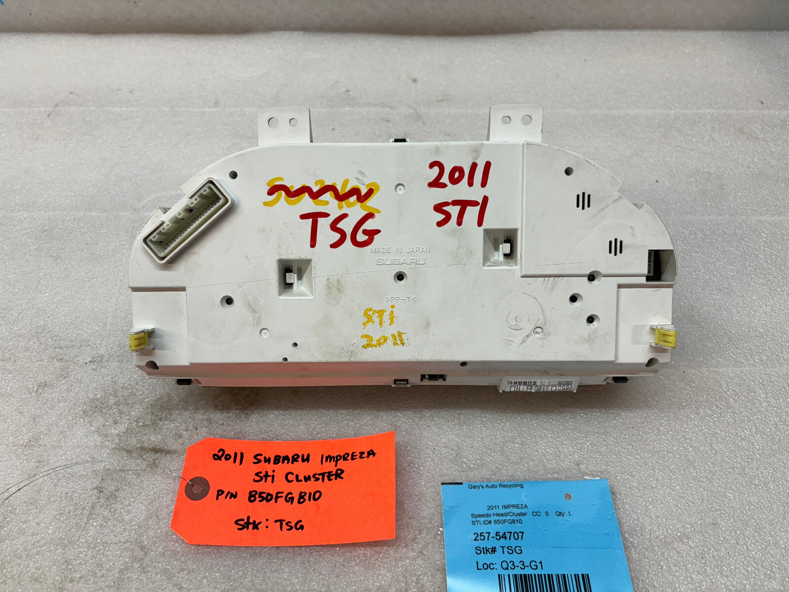 08-13 Subaru Impreza WRX GR8 STi INSTRUMENT GAUGE CLUSTER SPEEDOMETER 850FG810