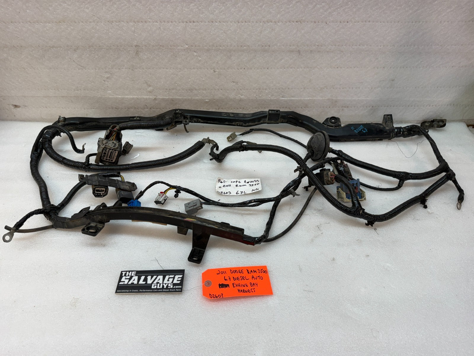 10 11 12 DODGE RAM 2500 3500 6.7 ENGINE BAY FIREWALL WIRING HARNESS P68084504AD