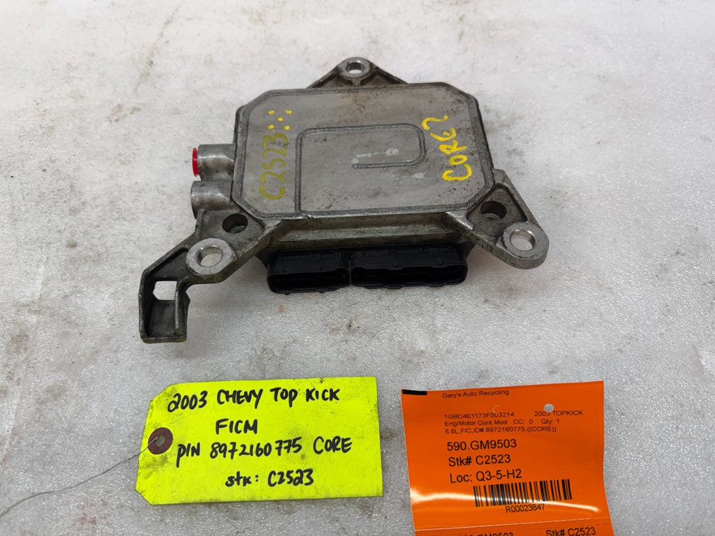 03 Chevrolet GMC LB7 6.6 DURAMAX FICM FUEL INJECTION CONTROL MODULE 8972160775