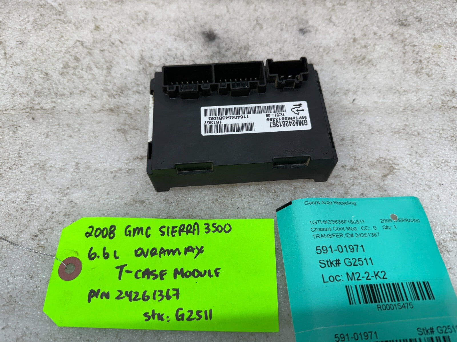07-14 GMC SIERRA 2500HD 3500 TRANSFER CASE CONTROL MODULE TCCM 24261367