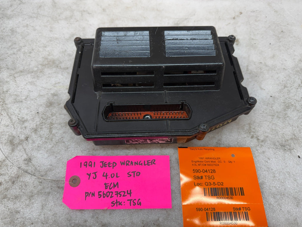 91 92 93 94 95 JEEP WRANGLER YJ 4.0 ENGINE COMPUTER ECM ECU 56027524