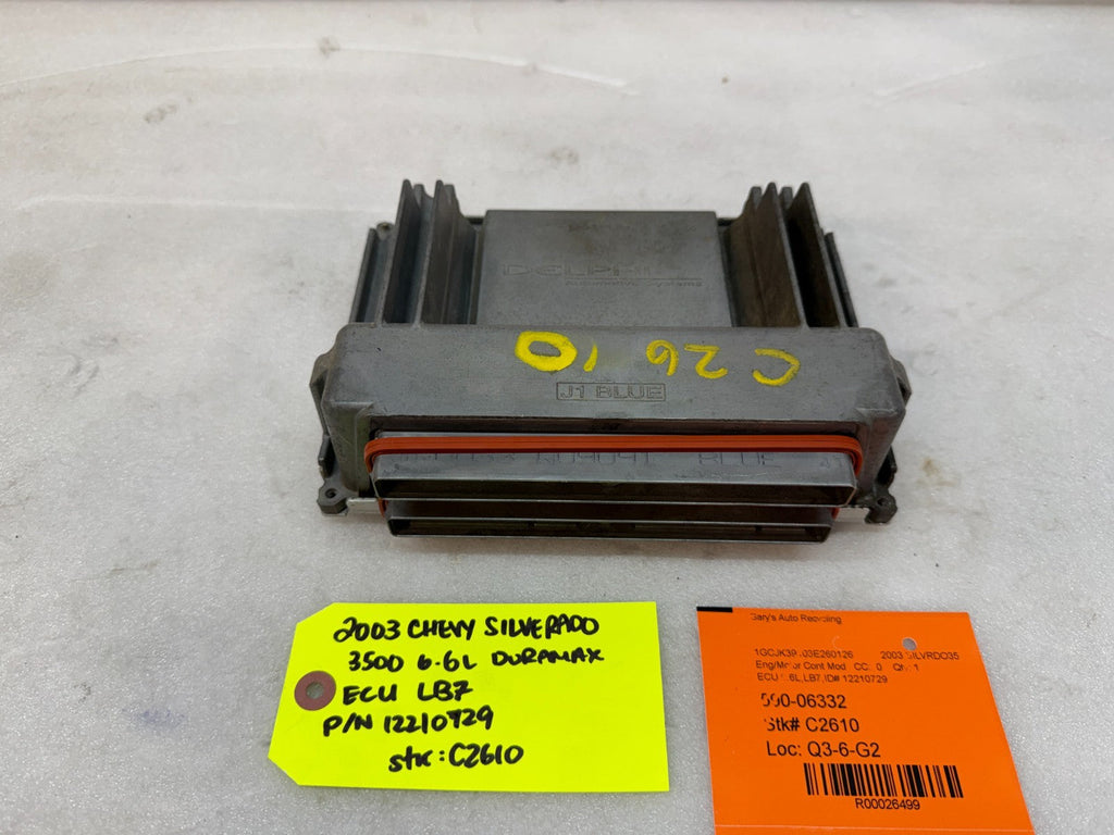 01-04 Chevrolet GMC 2500HD DURAMAX 6.6 LB7 ECM ECU ENGINE COMPUTER 12210729