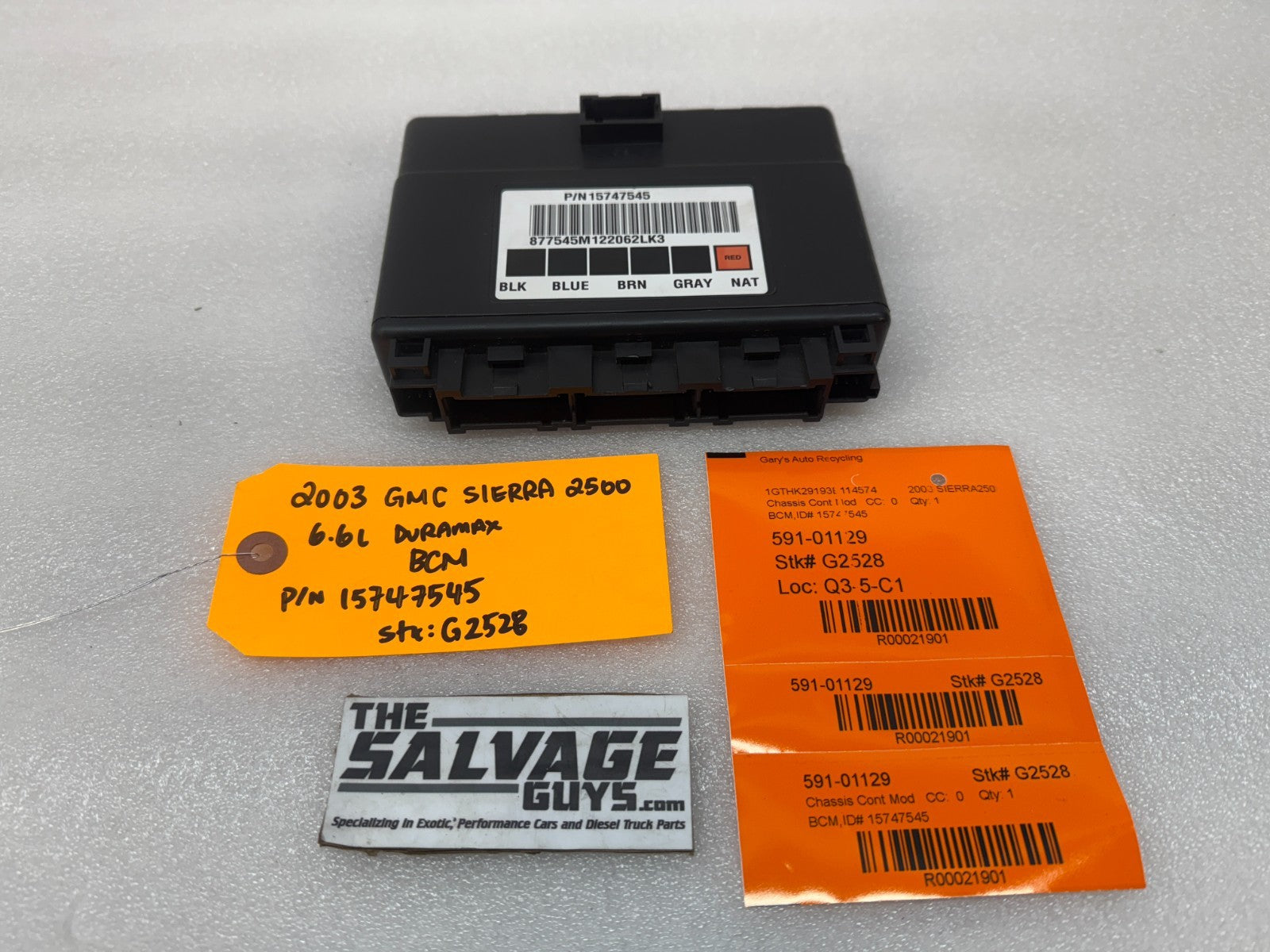 03 04 Chevrolet GMC DURAMAX LB7 6.6 BODY CONTROL MODULE BCM 15747545