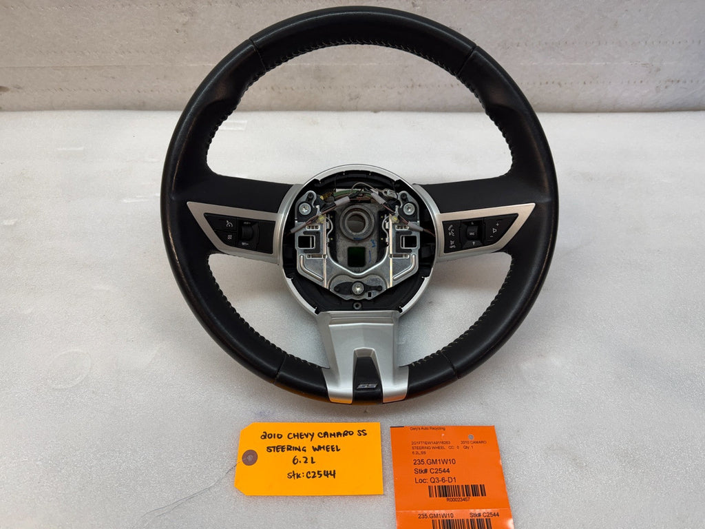 10 11 CHEVROLET CAMARO SS BLACK LEATHER STEERING WHEEL MANUAL TRANS