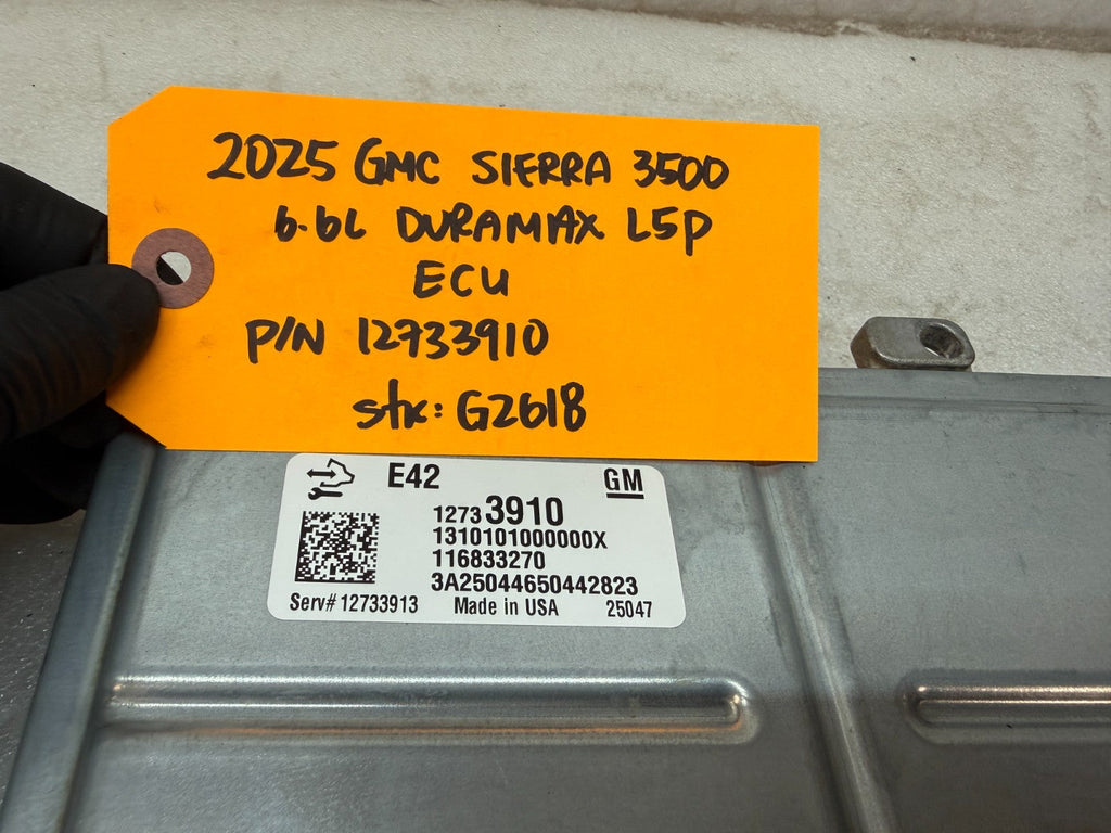 25 GMC 2500 3500 SIERRA 6.6 L5P DURAMAX DIESEL ENGINE COMPUTER ECM ECU 12733910