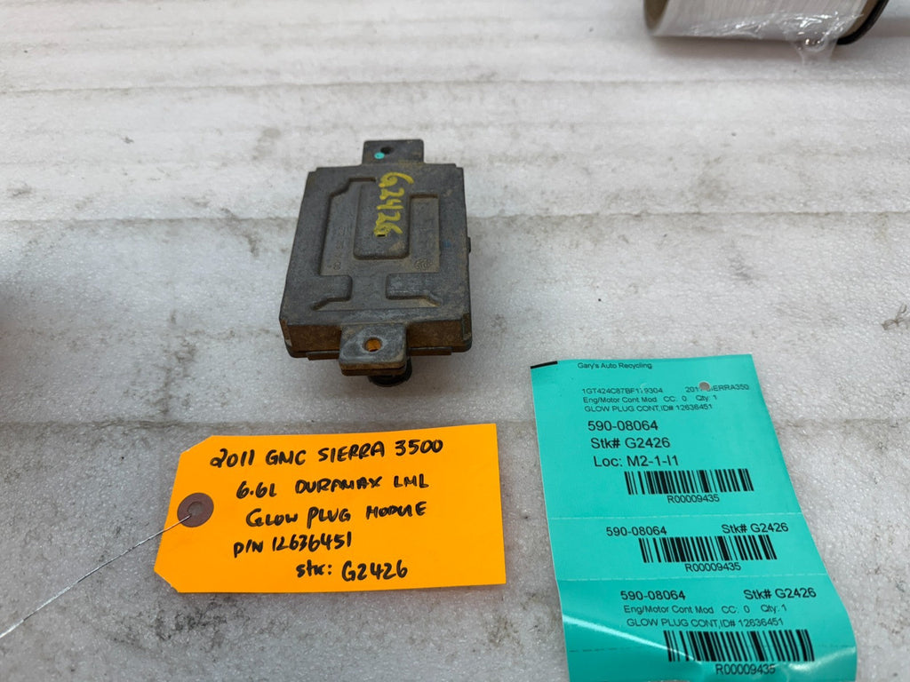 10-12 GMC SIERRA 3500 6.6L DURAMAX LGH LML GLOW PLUG CONTROL MODULE OEM 12636451