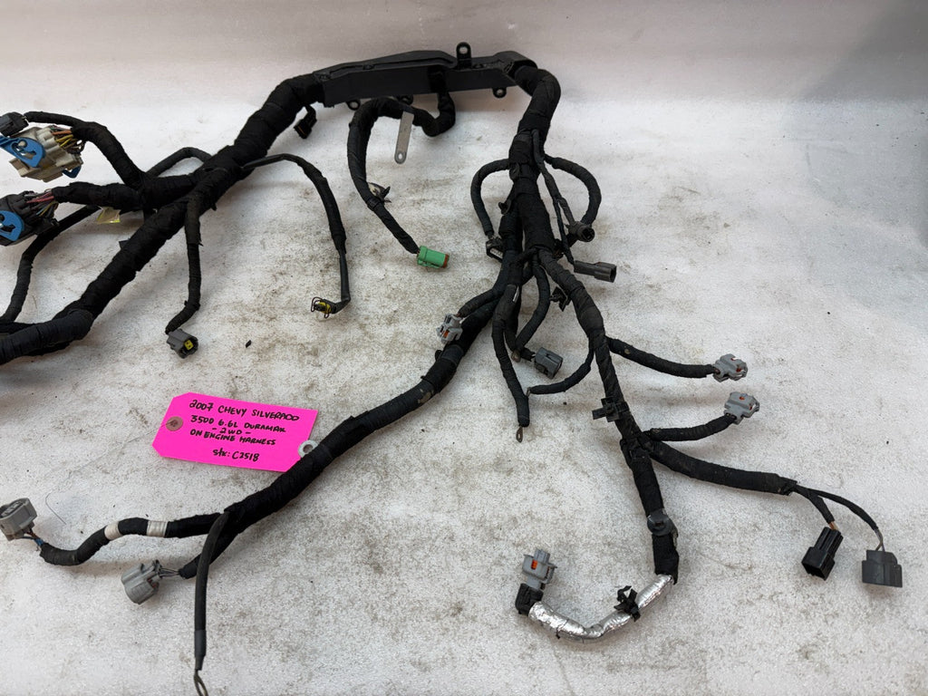 06 07 GMC CHEVROLET 2500HD DURAMAX 6.6 LBZ ENGINE MOTOR WIRING HARNESS LOOM