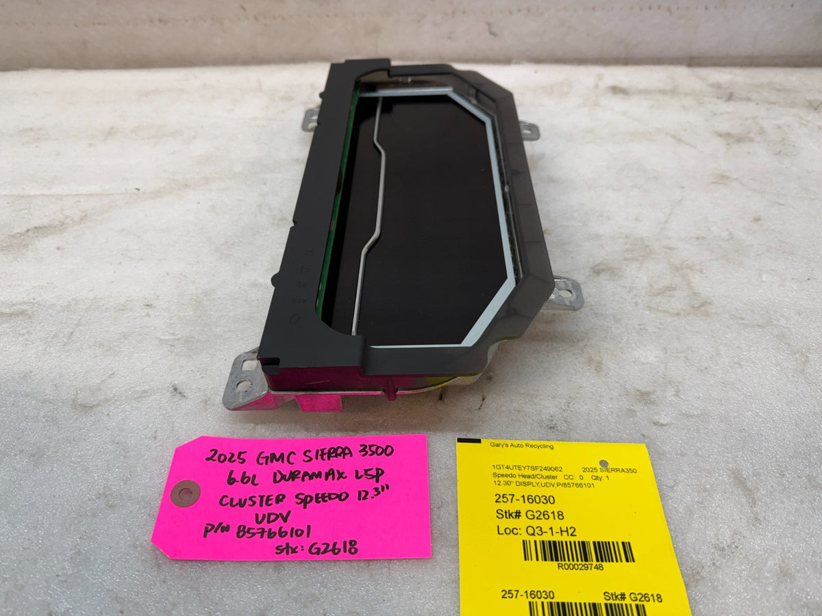 22-26 GMC 2500 3500 SIERRA 6.6 DIGITAL DASH GAUGE CLUSTER 12.3" UDV 85766101