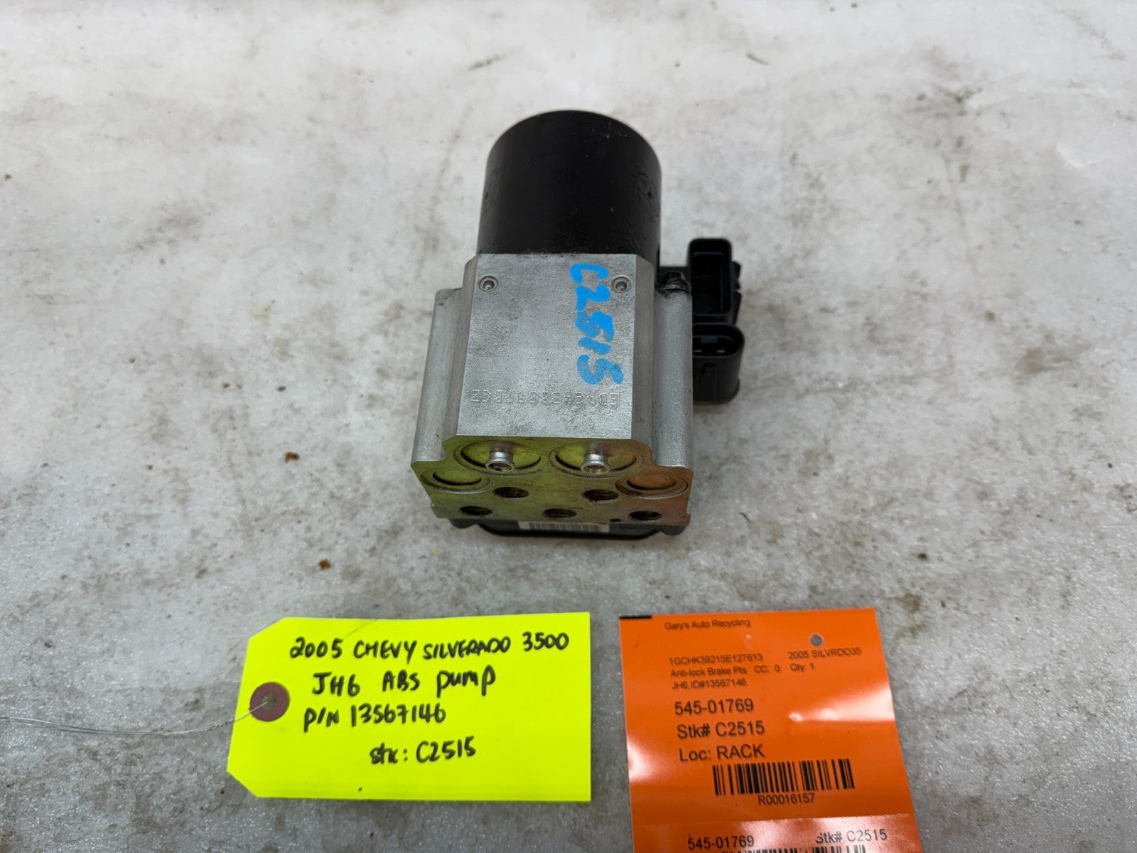 03-07 Chevrolet GMC SILVERADO 2500 6.6 ABS ANTI LOCK BRAKE PUMP MODULE 13567146