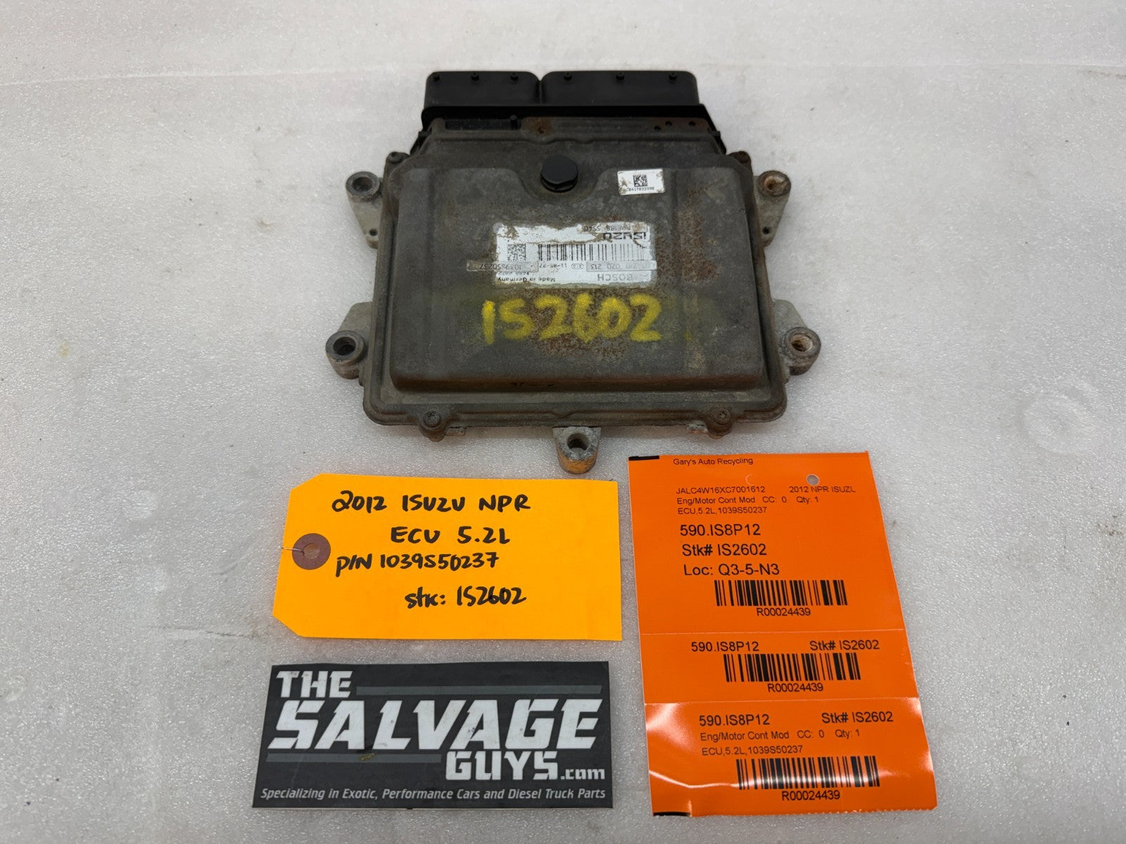 12 ISUZU NRR NPR NQR 5.2 ENGINE COMPUTER CONTROL MODULE ECM ECU