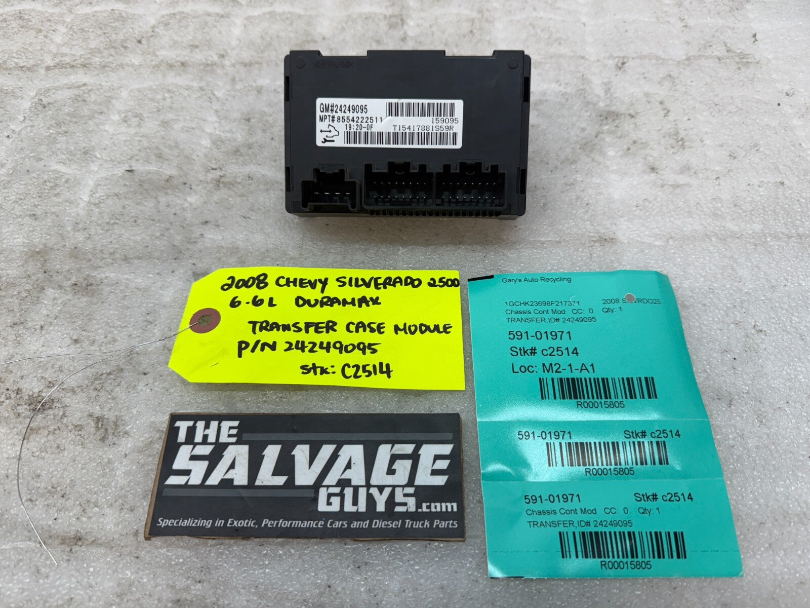07 14 CHEVY SILVERADO 2500 6.6L DURAMAX OEM TRANSFER CASE MODULE 24249095